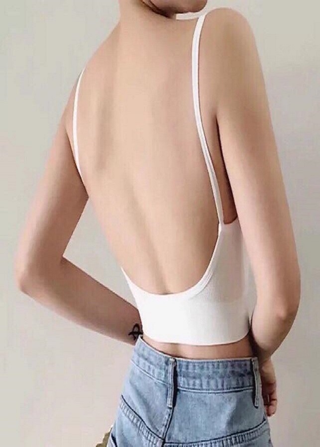 Áo Bra gân tăm thiết kế khoét ưng sâu sexy BRKL08