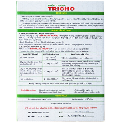 GÓI 1 KG - PHÂN VI SINH TRICHODERMA - TĂNG CƯỜNG HỆ VI SINH VẬT ĐẤT - KẾT HỢP VỚI PHÂN BÓN HỮU CƠ