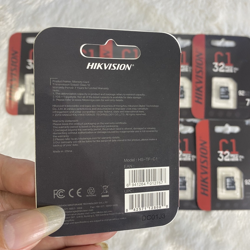 10  Thẻ Nhớ Micro SD 32G Hikvision C1 - Class 10 - Thẻ Nhớ Dành Cho Điện Thoại / Máy Ảnh / Camera - Hàng Chính Hãng