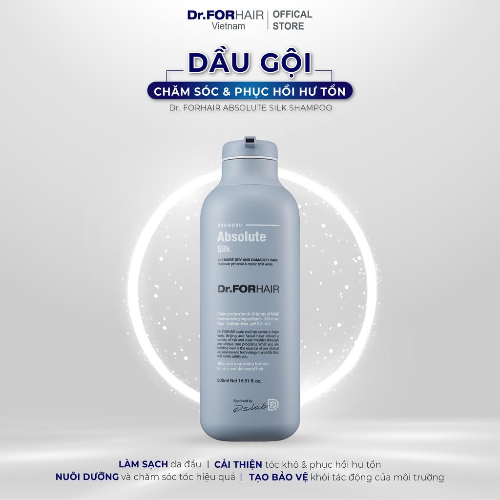 Bộ dầu gội đầu và dầu xả cho tóc nhuộm, giúp phục hồi hư tổn Dr.ForHair Absolute Silk 500ml