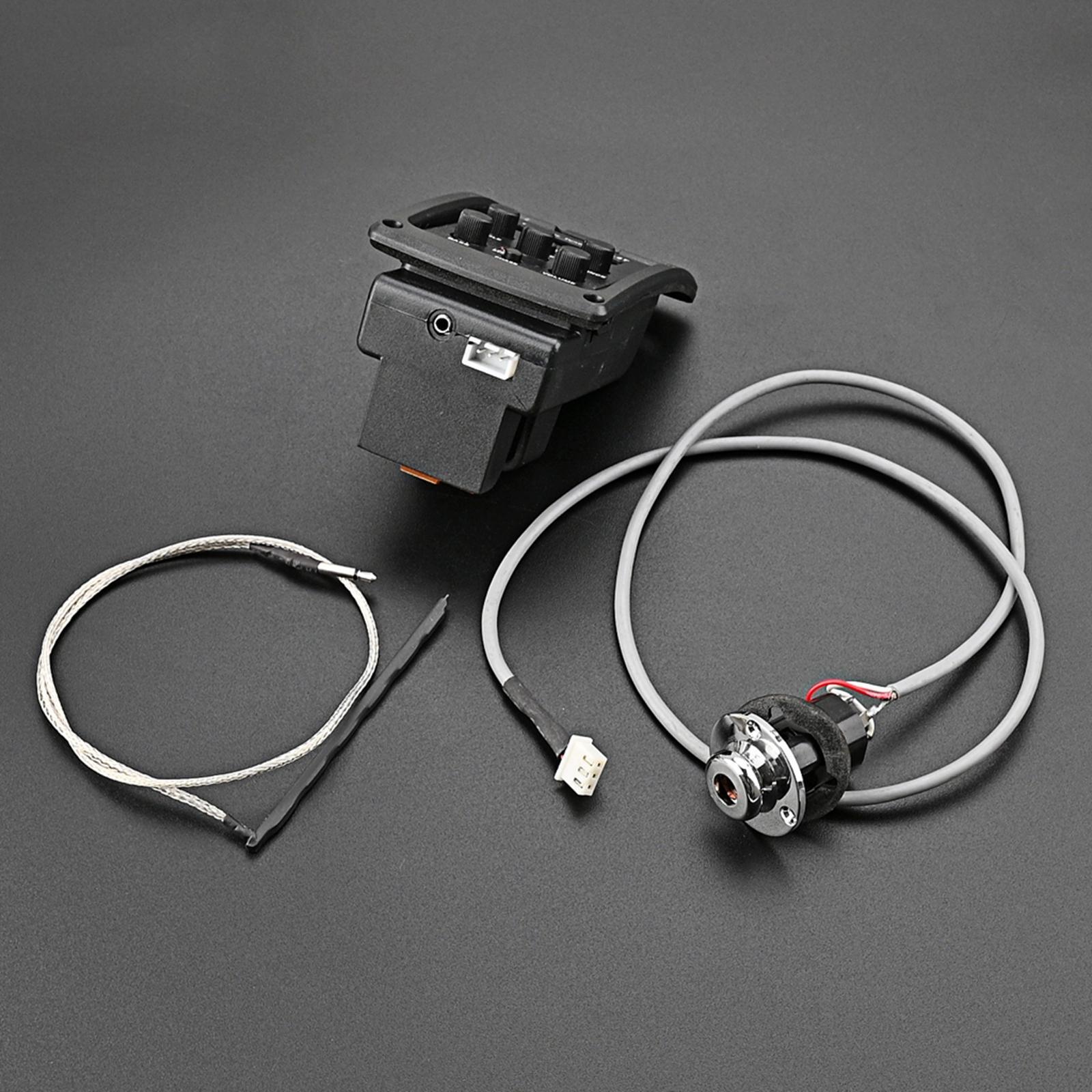 Electric Guitar 4 Bands EQ Equalizer System Tuner Pickup for Bass Accessory