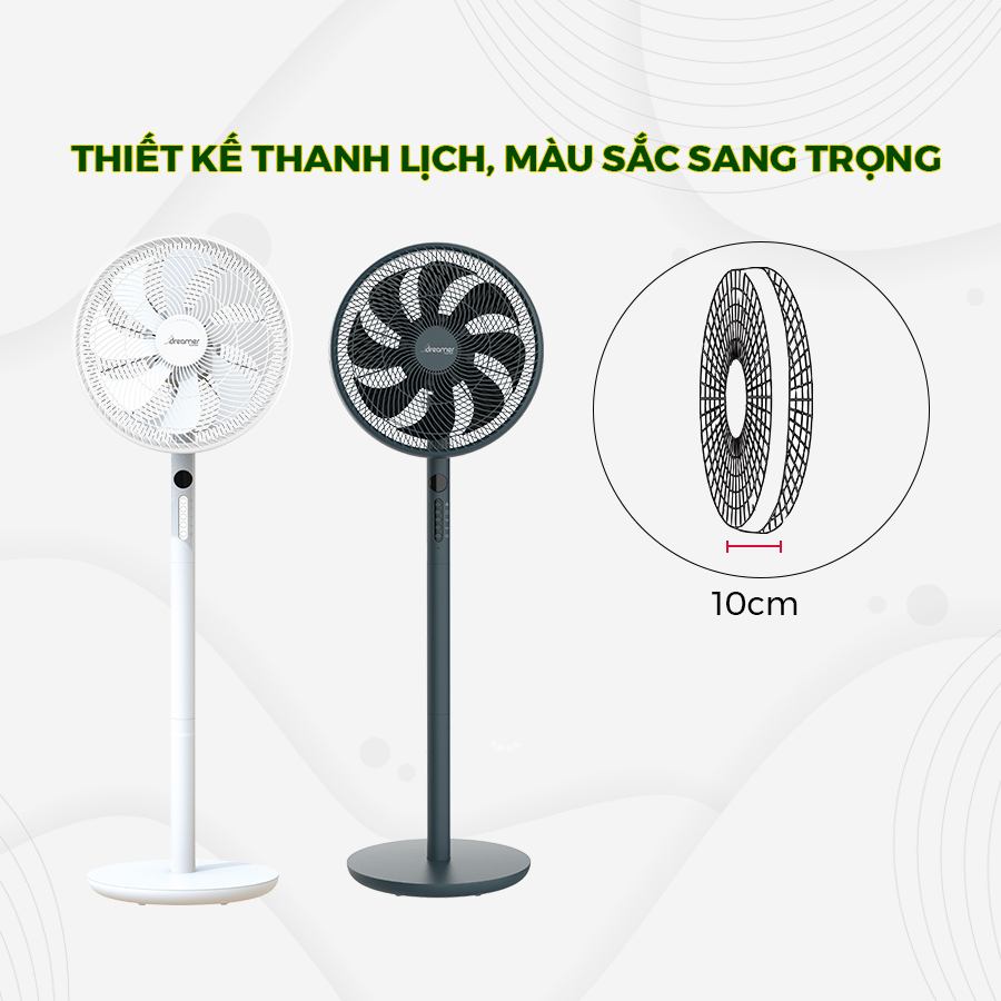QUẠT THÔNG MINH ĐIỀU KHIỂN TRỰC TIẾP BẰNG GIỌNG NÓI DHA-SSF136G/W - Hàng chính hãng