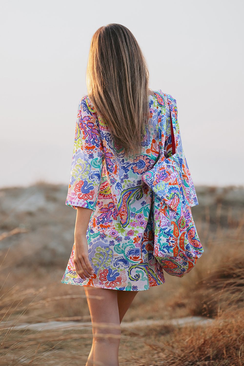 Đầm Xẻ Tà Thêu Cotton Isla Bonita