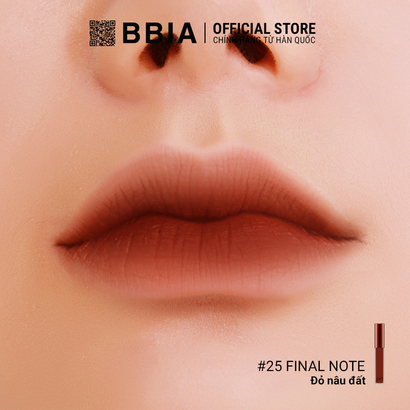 Son kem lì Bbia Last Velvet Lip Tint - 25 Final Note 5g (màu cam nâu đất)