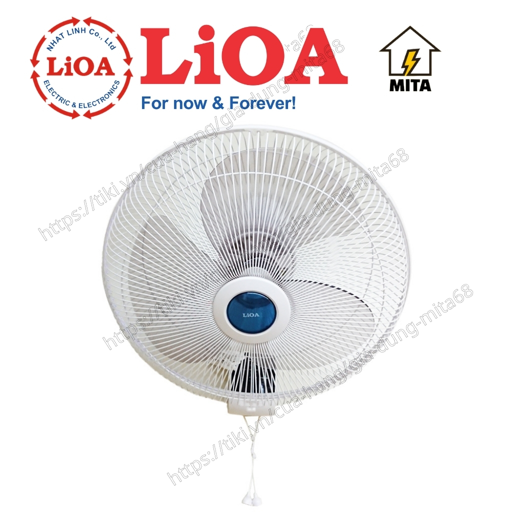 Quạt treo tường có điều khiển QT-409K LiOA - MITA - Hàng Chính Hãng