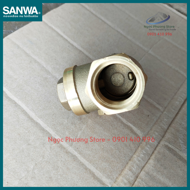 [SANWA THÁI LAN] Van 1 chiều lá lật thân đồng Sanwa nhập khẩu Phi 21mm, Phi 27mm, Phi 34mm