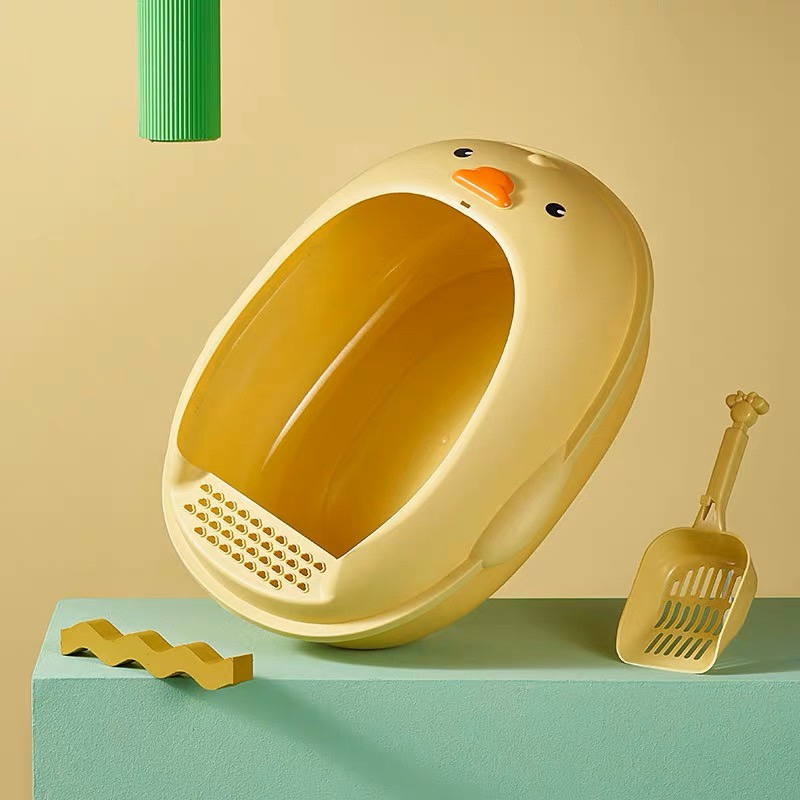 ￼Khay vệ sinh cho mèo hình vịt con đáng yêu cute phô mai que