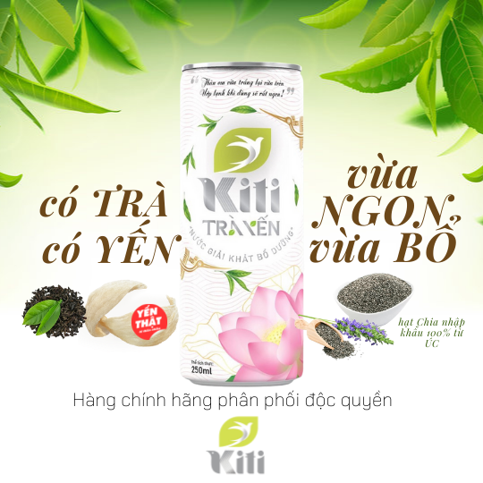 TRÀ YẾN HẠT CHIA KITI HƯƠNG SEN - 