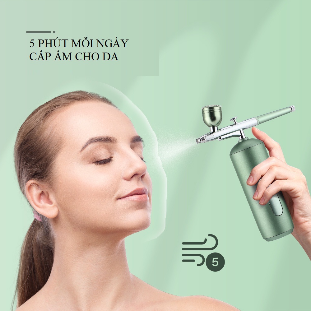 Máy phun Oxi Nano cầm tay áp suất cao Sothing, chăm sóc da, làm đẹp, cấp ẩm cho da- Hàng chính hãng