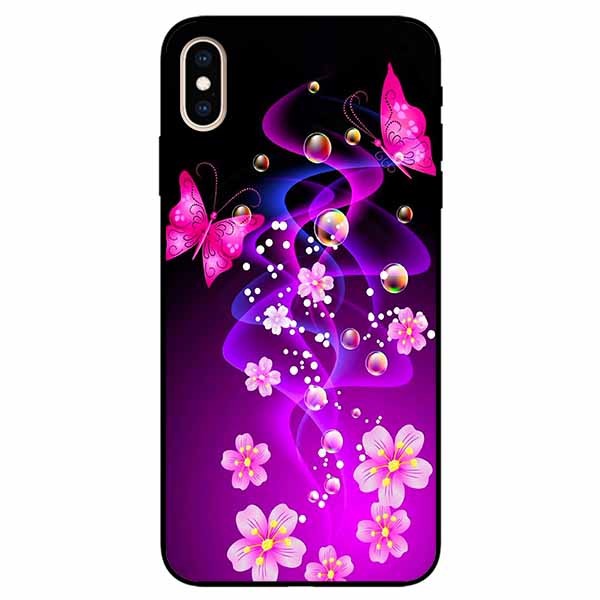 Ốp lưng dành cho Iphone X / Xs mẫu Bướm Và Hoa Hồng
