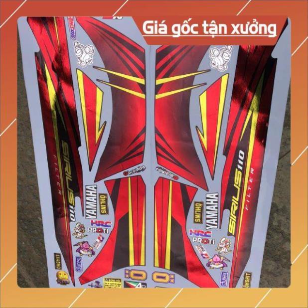 Tem rời sirius đỏ đen chất liệu Crom cao cấp loại xịn