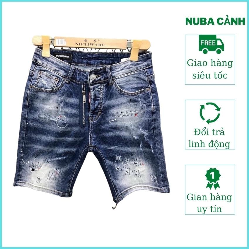 Quần short jean nam chất bò cá tính trẻ trung,nuba 202