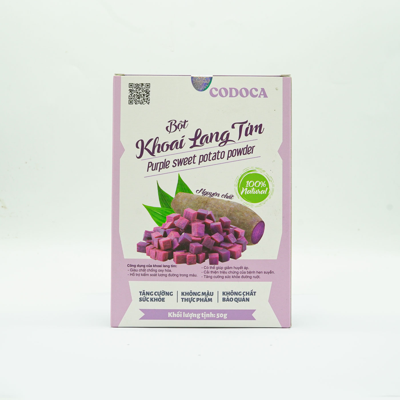 Bột Khoai lang tím Codoca nguyên chất sấy lạnh Tốt cho sức khỏe, Tạo màu tự nhiên cho thực phẩm