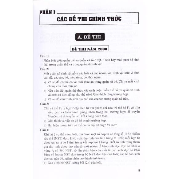 Sách - Tuyển tập 25 năm đề thi Olympic 30 tháng 4 Sinh học 11