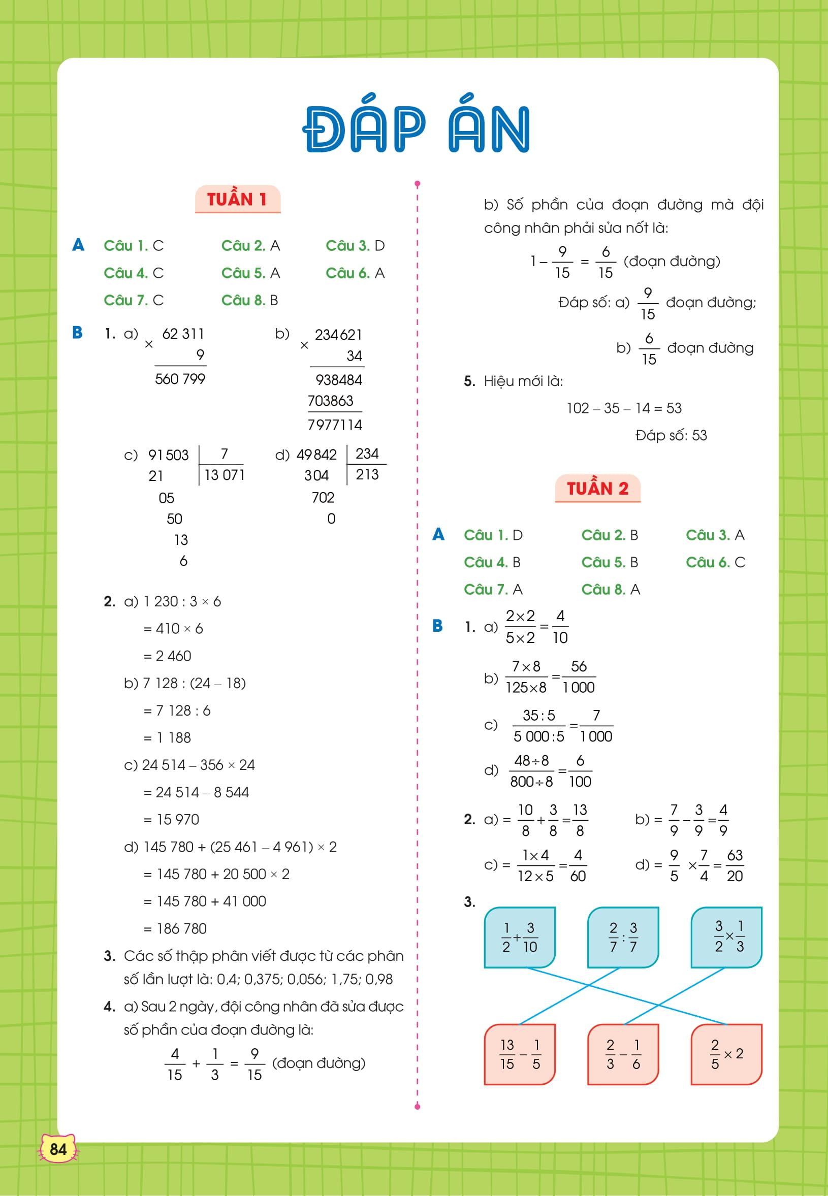 Sách - Phiếu Bài Tập Cuối Tuần Toán 5