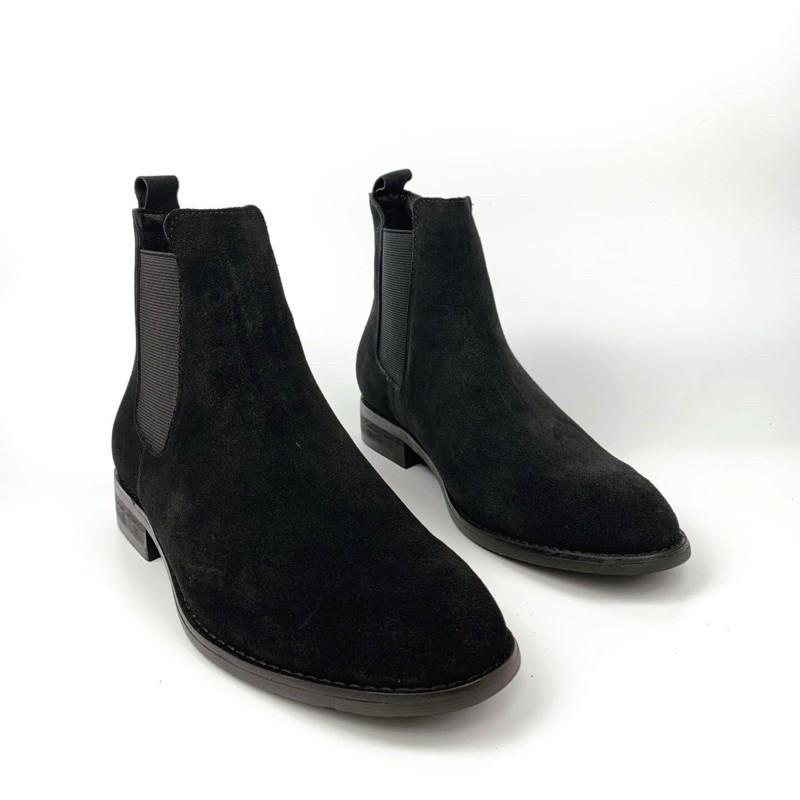 Giày Chelsea Boots công sở, đế phíp gỗ, da bò nguyên tấm