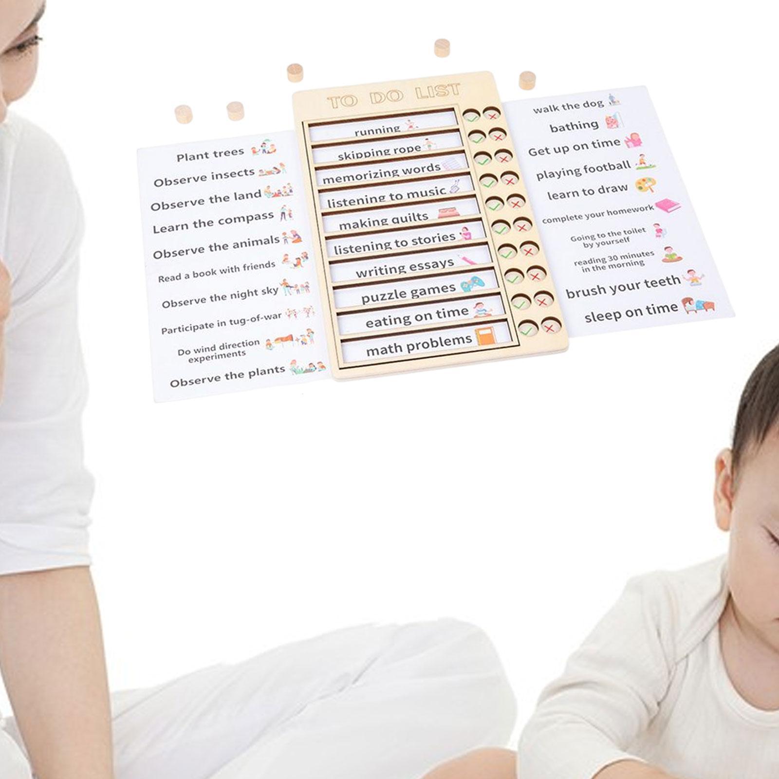 Memo List Boards with Cardstocks for Planning Reminder Kids