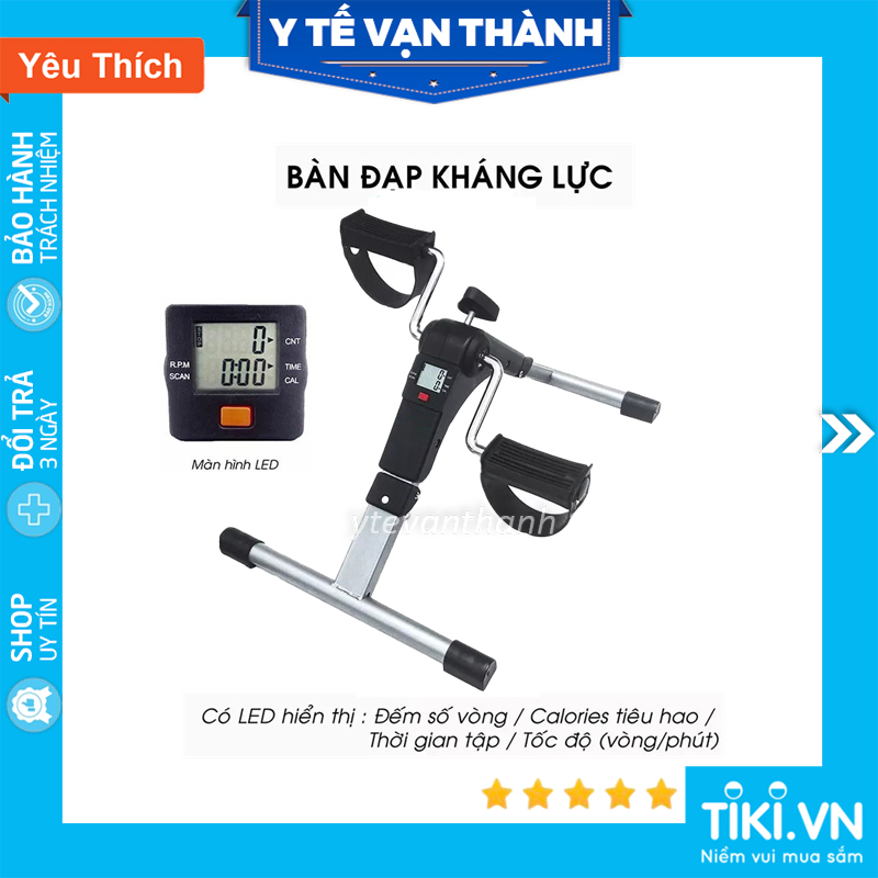 Bàn Đạp Cơ Phục Hồi Chức Năng Có Đồng Hồ Đếm Vòng, Thời Gian -VT0928