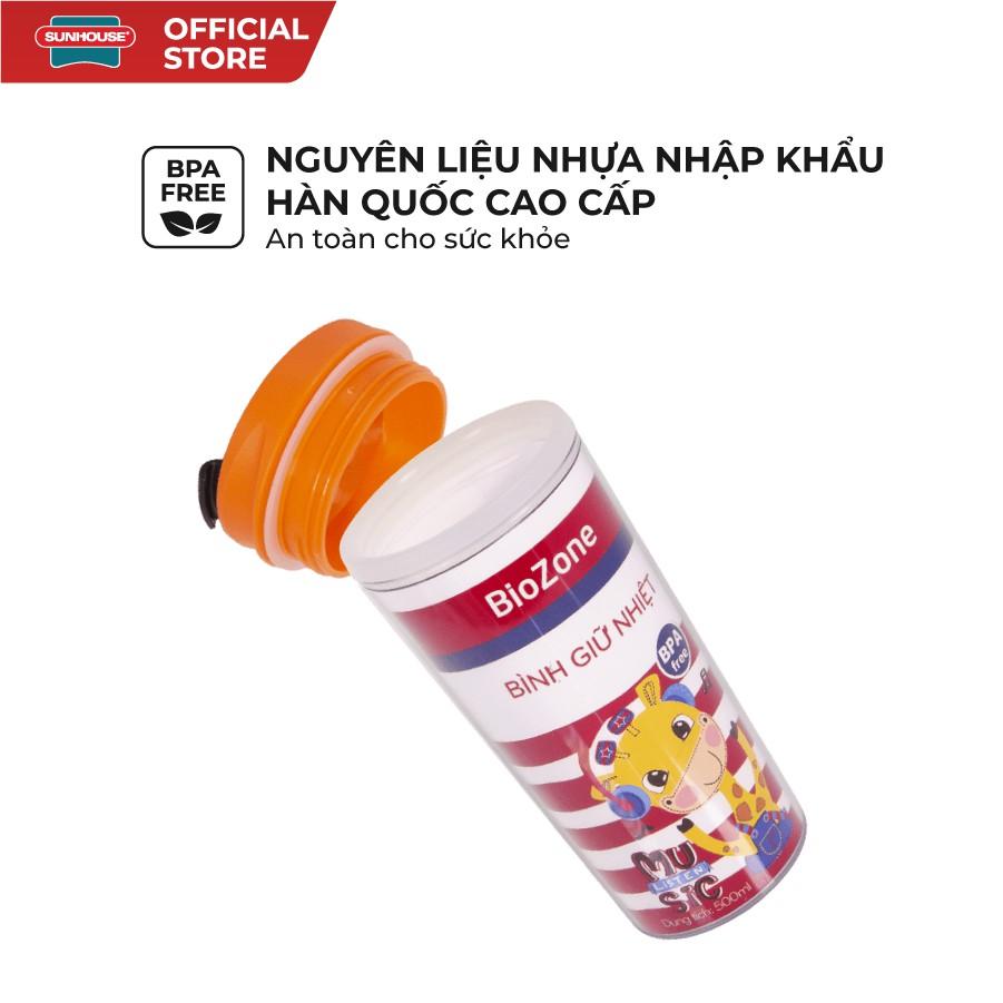 Bình Giữ Nhiệt BIOZONE KB-WA500PO Nắp Màu Cam 500 ml