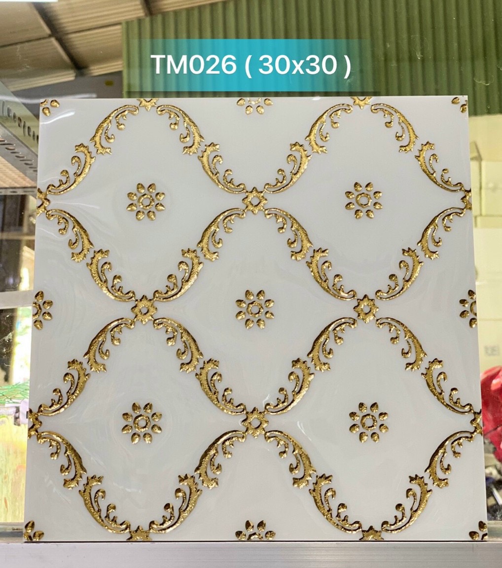 Gạch trang trí 30x30 nhập khẩu nhũ kim cao cấp
