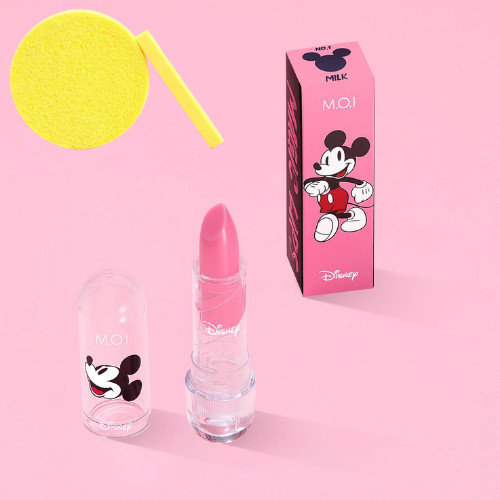 Son Dưỡng M.O.I Disney MICKEY'S MAGIC LIPS No 1.Milk, Tặng Kèm Mút Rửa Mặt