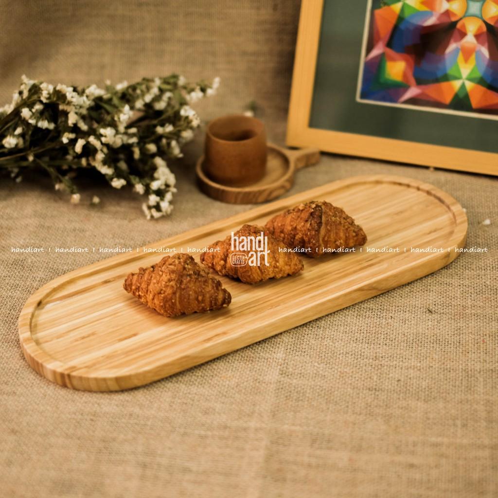 Khay gỗ tre Oval - Khay tre tự nhiên - Khay tre đựng thức ăn