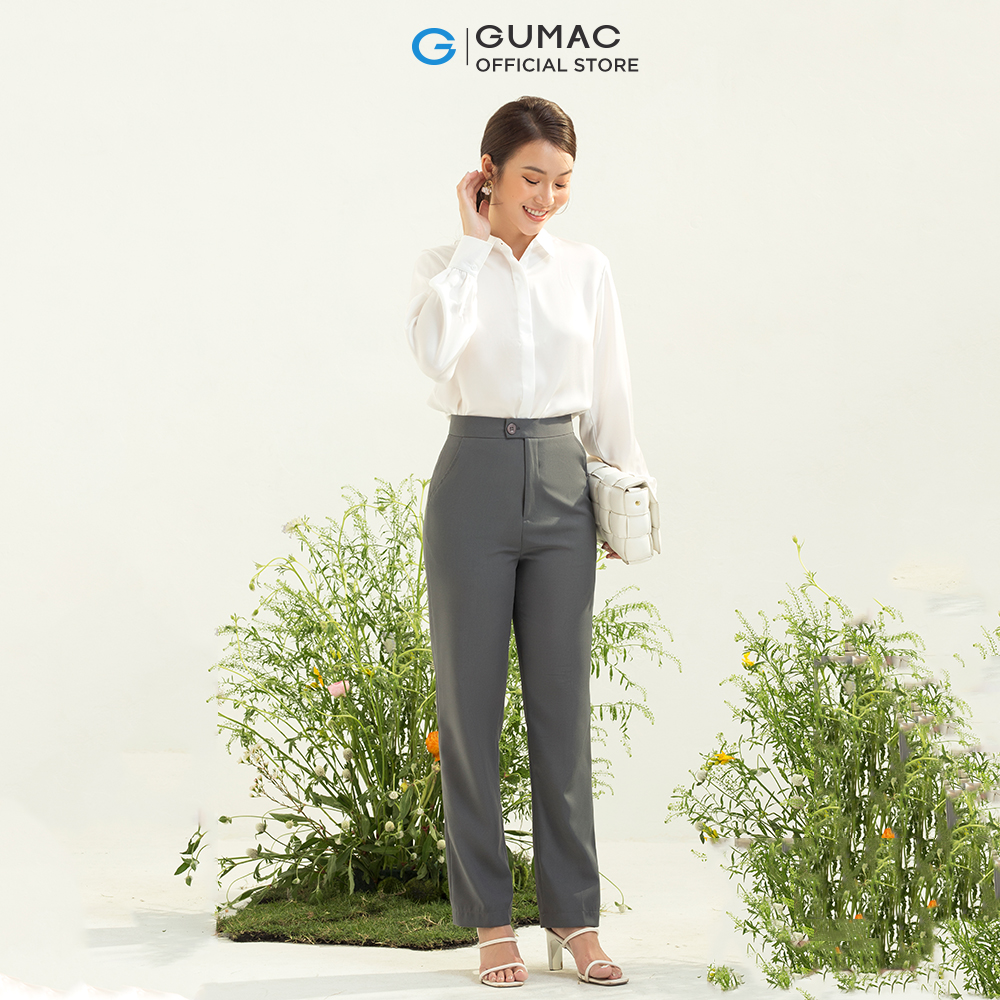 Quần tây nữ GUMAC QC04046 ống suông thời trang công sở