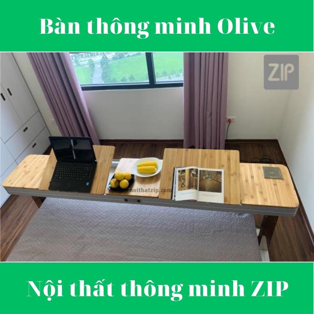 Bàn học - làm việc thông minh đa chức năng Olive dài 1m4, cho một người, Bảo hành 12 tháng