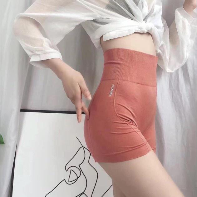 M147. Quần đùi tập gym, chạy bộ, quần đùi cotton nữ cạp cao siêu hot