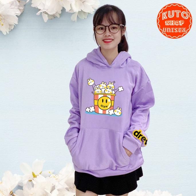 ÁO HOODIE DREW Nỉ Ngoại Cao Cấp In Pet Siêu Bền Siêu Đẹp (HD2850 - Giỏ Thỏ - Kèm Ảnh Thật) (TONI SHOP)