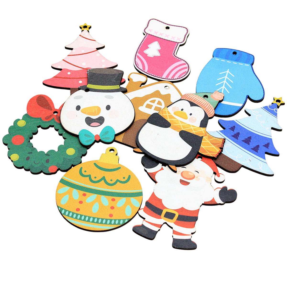 Dây Hình Gỗ Trang Trí Giáng Sinh - Bách Mộc - Set 7