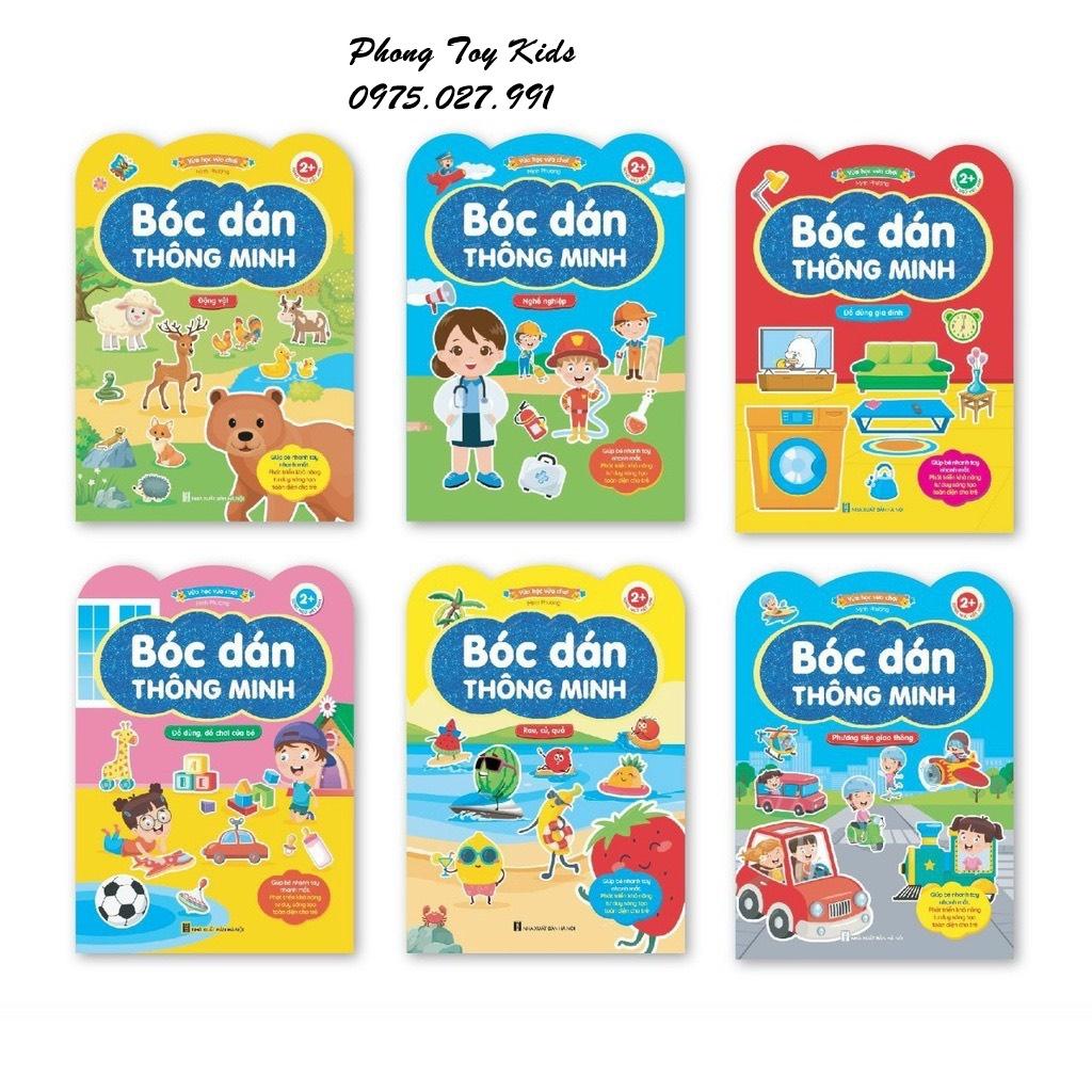 Bóc dán thông minh, 6 chủ đề vừa học vừa chơi học mà chơi, chơi mà học 365 sticker
