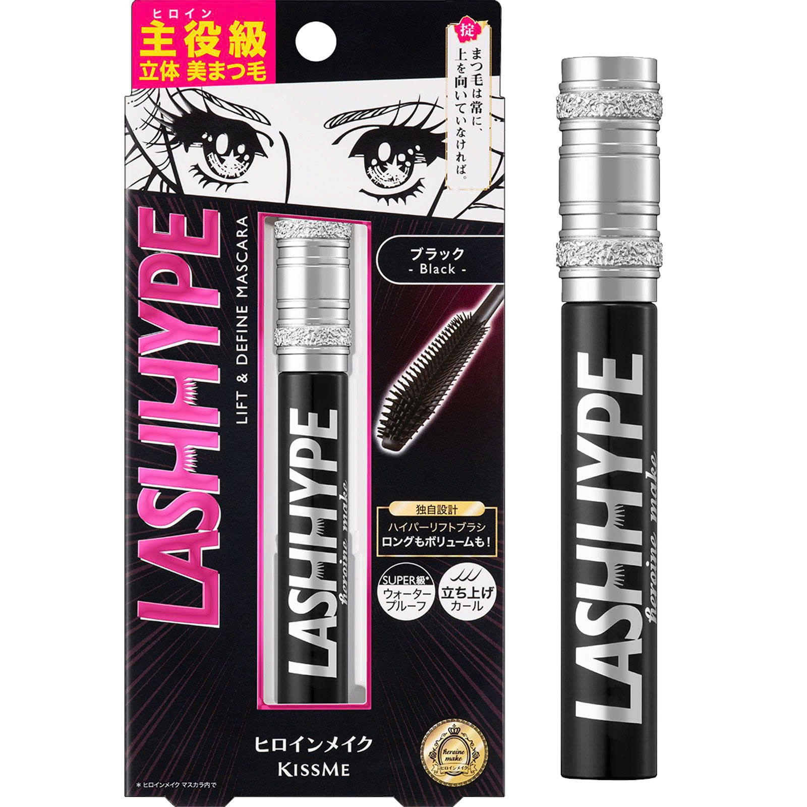 Mascara Màng Film Cải Tiến Kissme Heroine Make Giúp Nâng Cong Và Làm Dài Rậm Lông Mi - Siêu Bền Trong 24h ( Màu Đen Tuyền ) Kissme Heroine Make Long & Curl Mascara Advanced Film Lash Hype 8G
