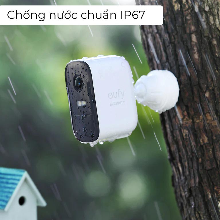 Bộ 2 camera an ninh EufyCam 2C Pro (2 Kit) 2K T88611D1 Chống nước chuẩn IP67 Tích hợp đèn Spotlight chiếu đêm - Hàng Chính Hãng