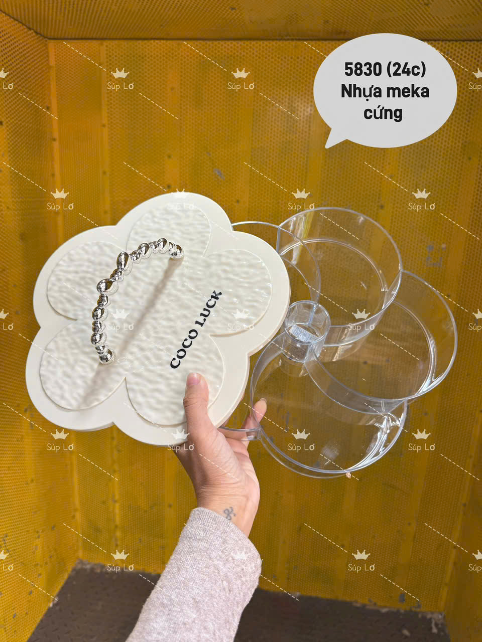 Khay Mứt Hoa 6 Cánh – Hộp Đựng Bánh Kẹo Tết Nhựa Meka Cứng, Nắp Hoa Văn Cao Cấp - HÀNG CHÍNH HÃNG MINIIN