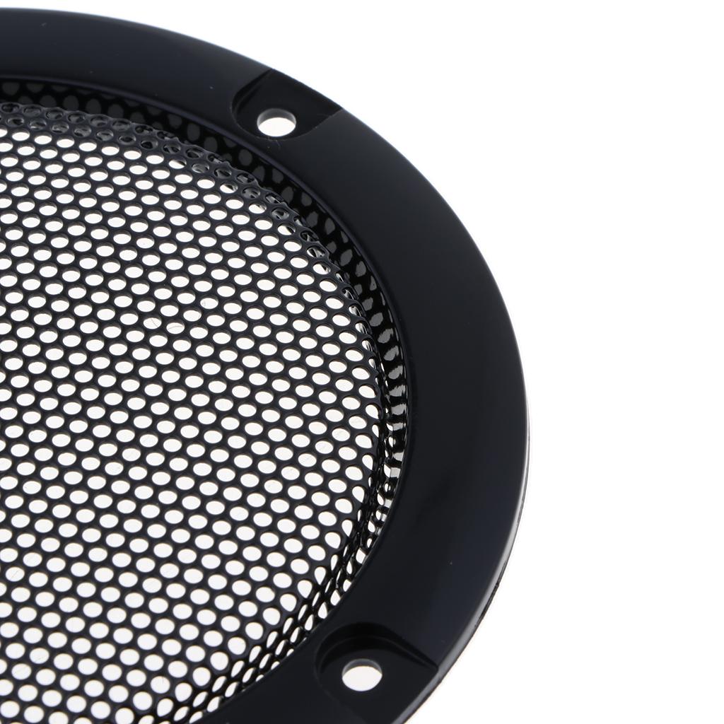 2x3 inch Audio Speaker Cover Decorative Circle Metal Mesh Grille black