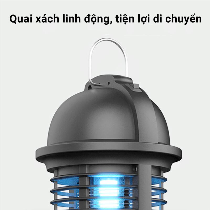 Đèn bắt muỗi hình trụ UMK10-6WC có công tắc bật tắt, dây điện dài 2m
