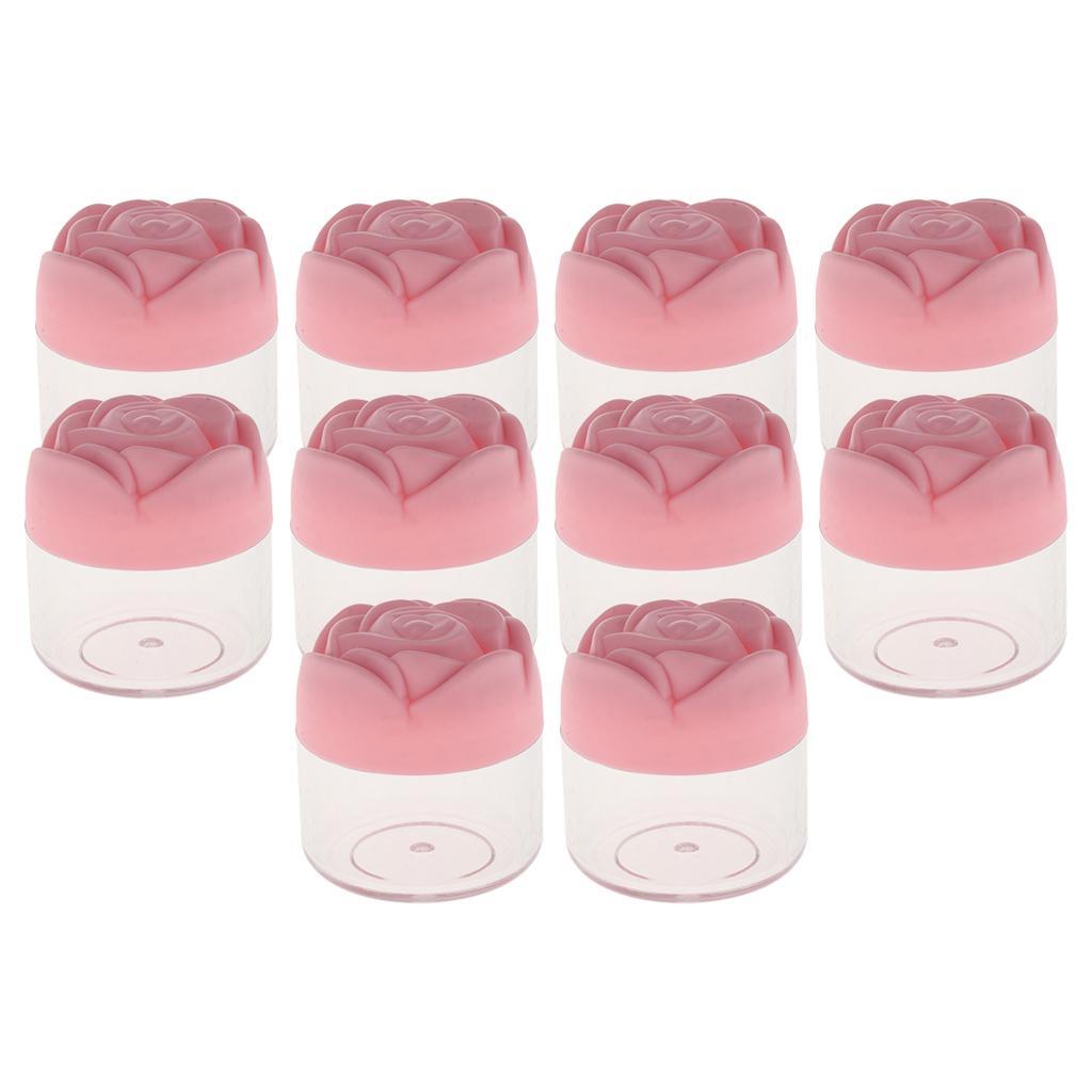 10pcs Empty Makeup Cream Storage Containers Case Jar Pot
