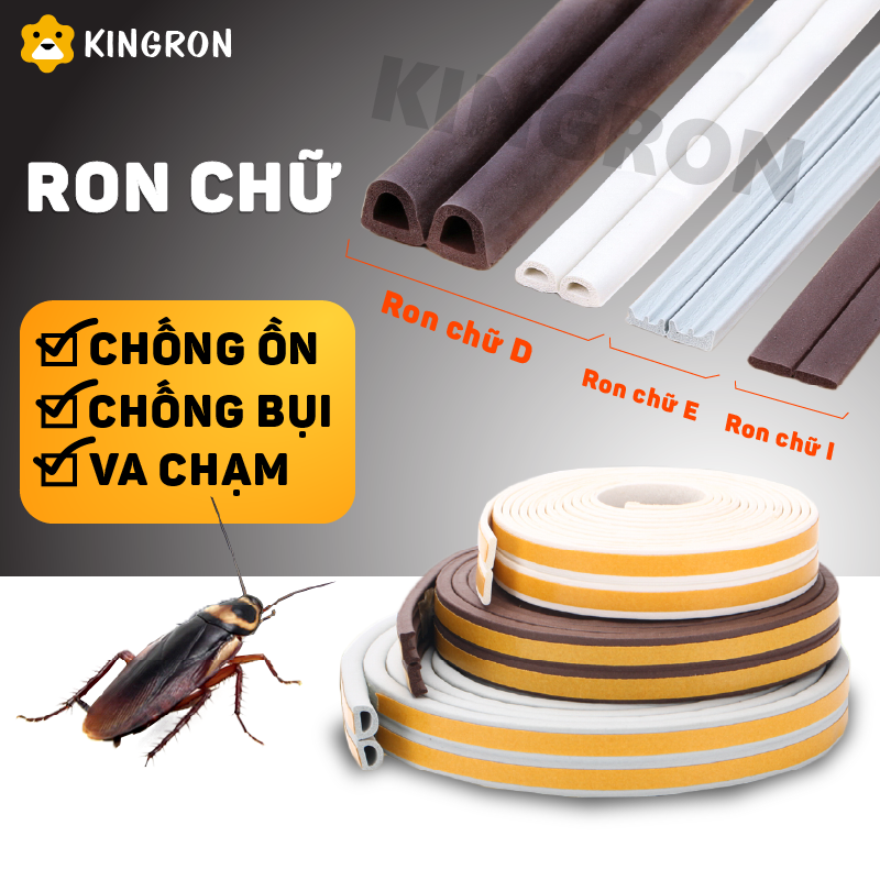 Ron cao su EPDM dán khung cửa - Gioăng cách âm chống ồn, chống bụi gắn cửa đi cửa sổ