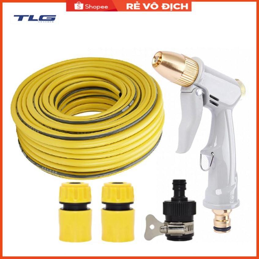 Bộ dây vòi xịt nước rửa xe, tưới cây tăng áp 3 lần, loại 7-10m 206846