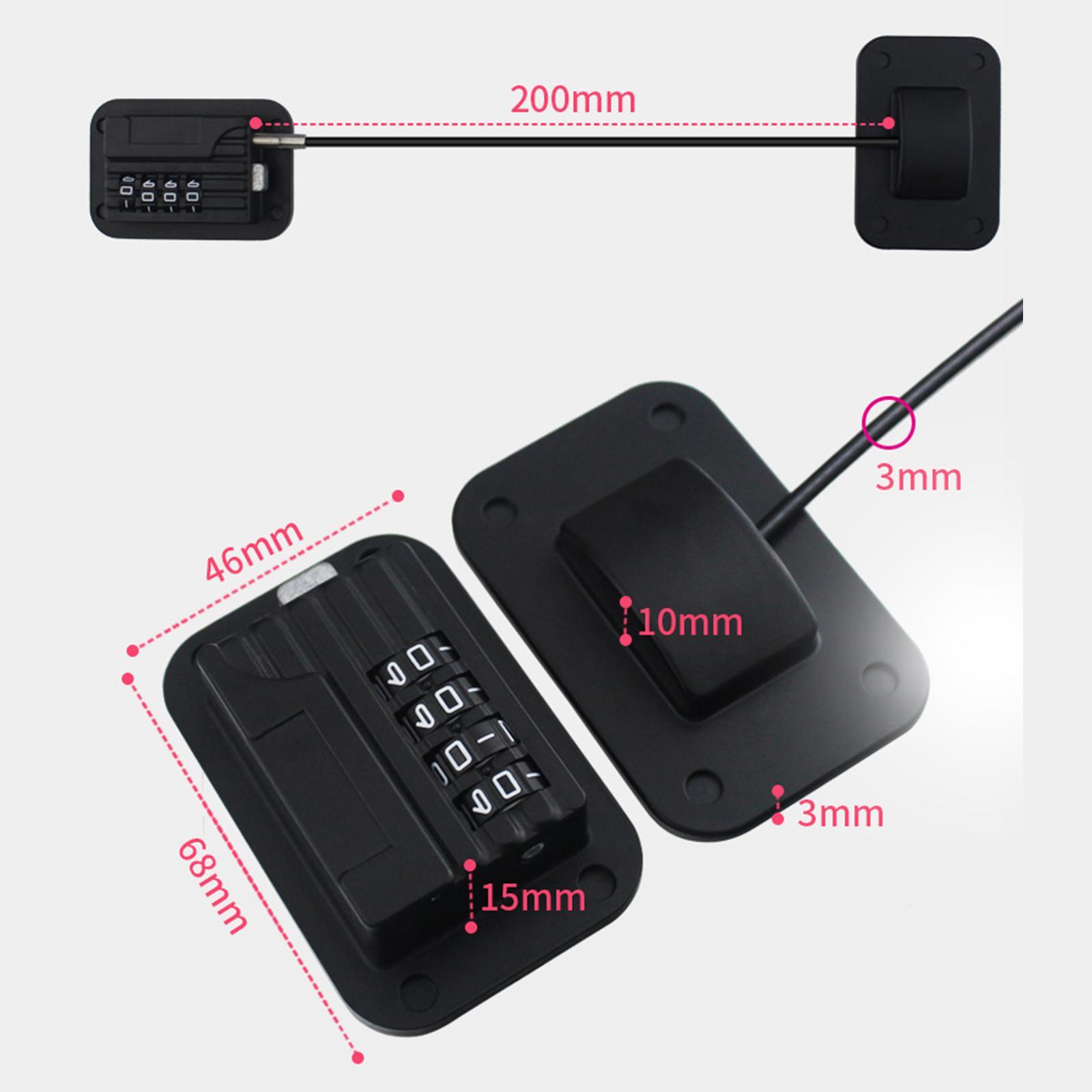 2xRefrigerator Window Lock Kid Safety Coded Combination Locks For Fridge Door White