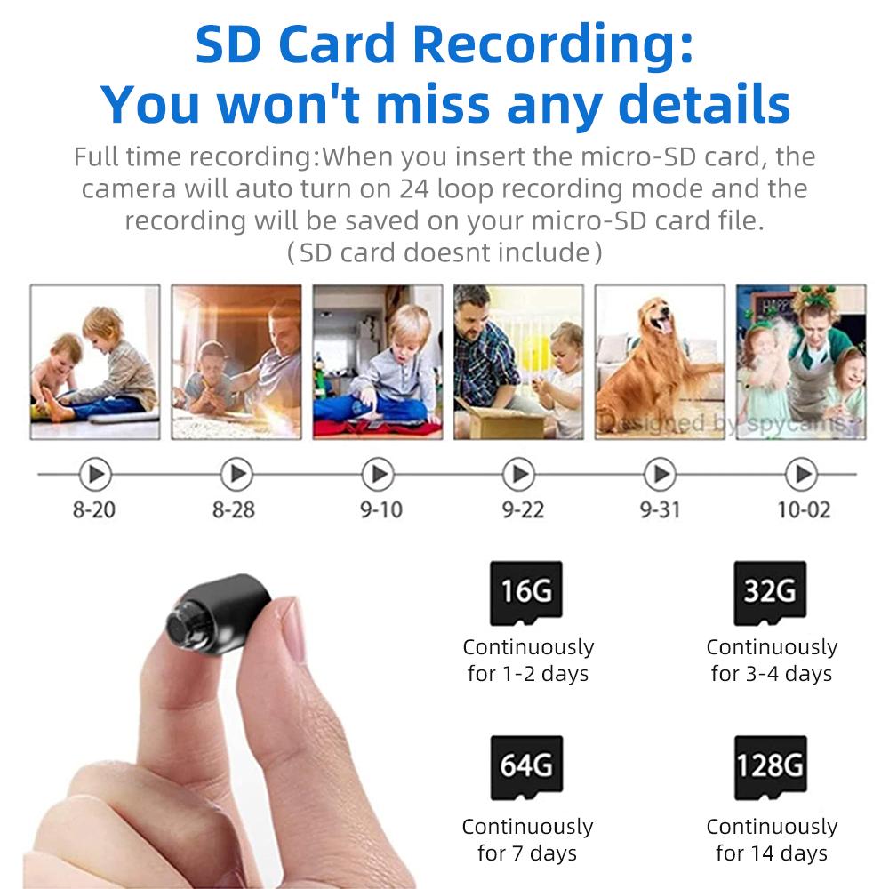 Camera Wifi Mini HD 1080P Với AI Phát Hiện Con Người, Phát Trực Tiếp Video Camera IP Giám Sát Với Tầm Nhìn Ban Đêm Ghi Hình Vòng Lặp