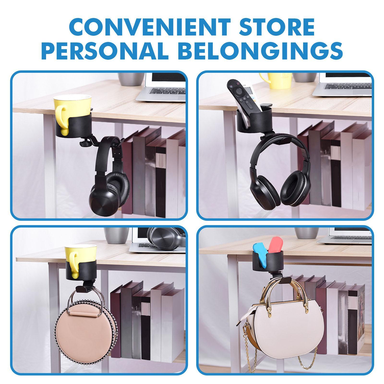 Headphone Stand Cup Holder 360° Rotating Headset Bracket Rack Gaming Headset