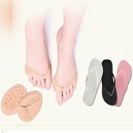 Combo 2 miếng đệm giày vải phối ren xỏ ngón