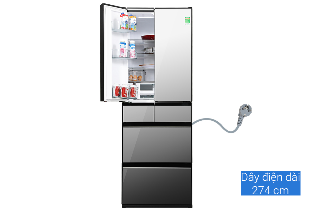 Tủ lạnh Hitachi Inverter 540 lít Multi Door R-HW540RV - HÀNG CHÍNH HÃNG - CHỈ GIAO HCM