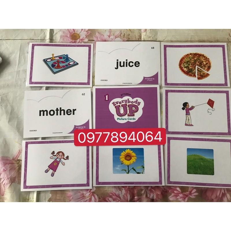 Thẻ Flashcards Tiếng Anh Everybody up level 1️ép plastics bền đẹp ️