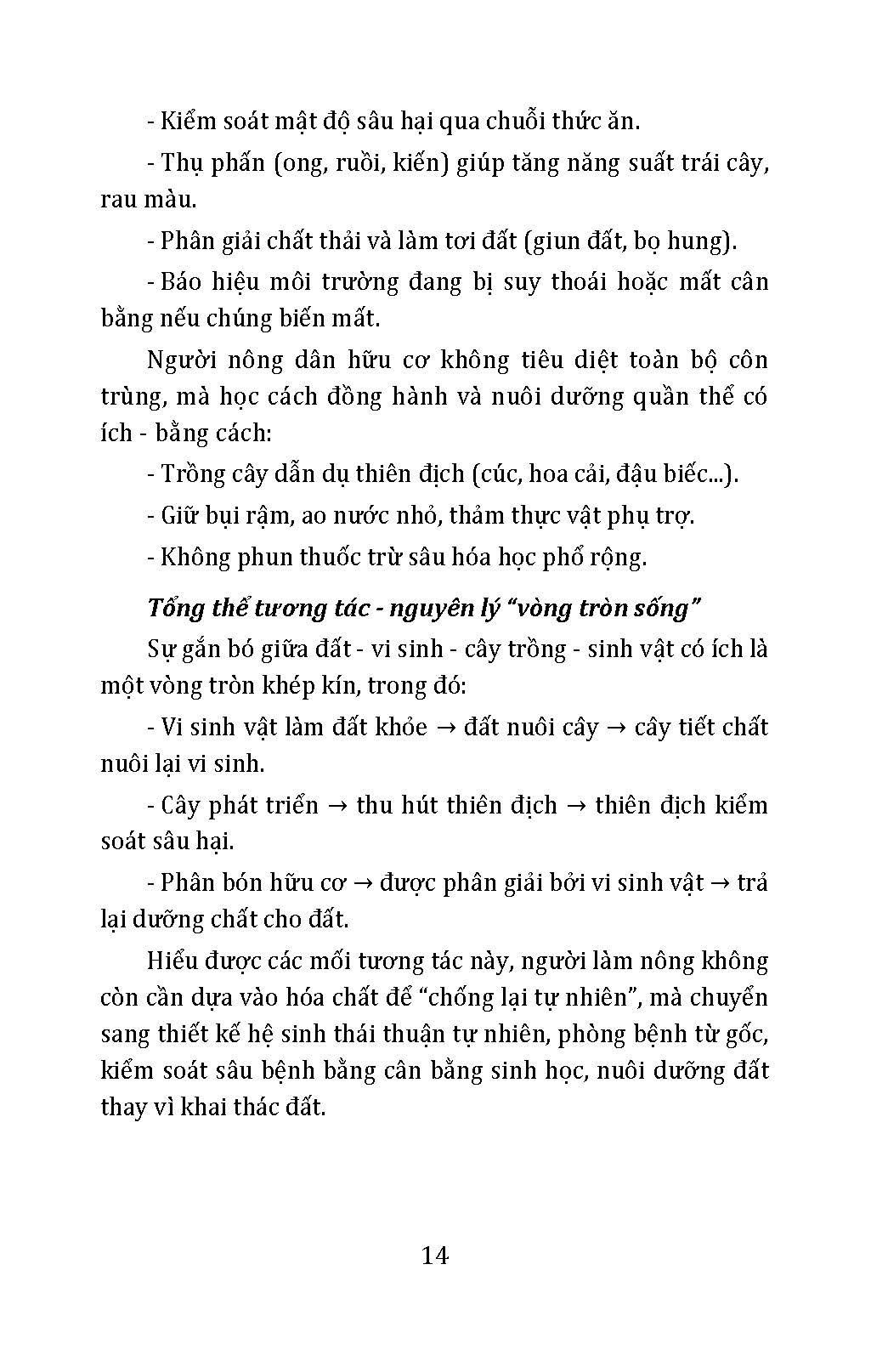 Nông Nghiệp Hữu Cơ - Phòng Trừ Sinh Học Cân Bằng Sinh Thái