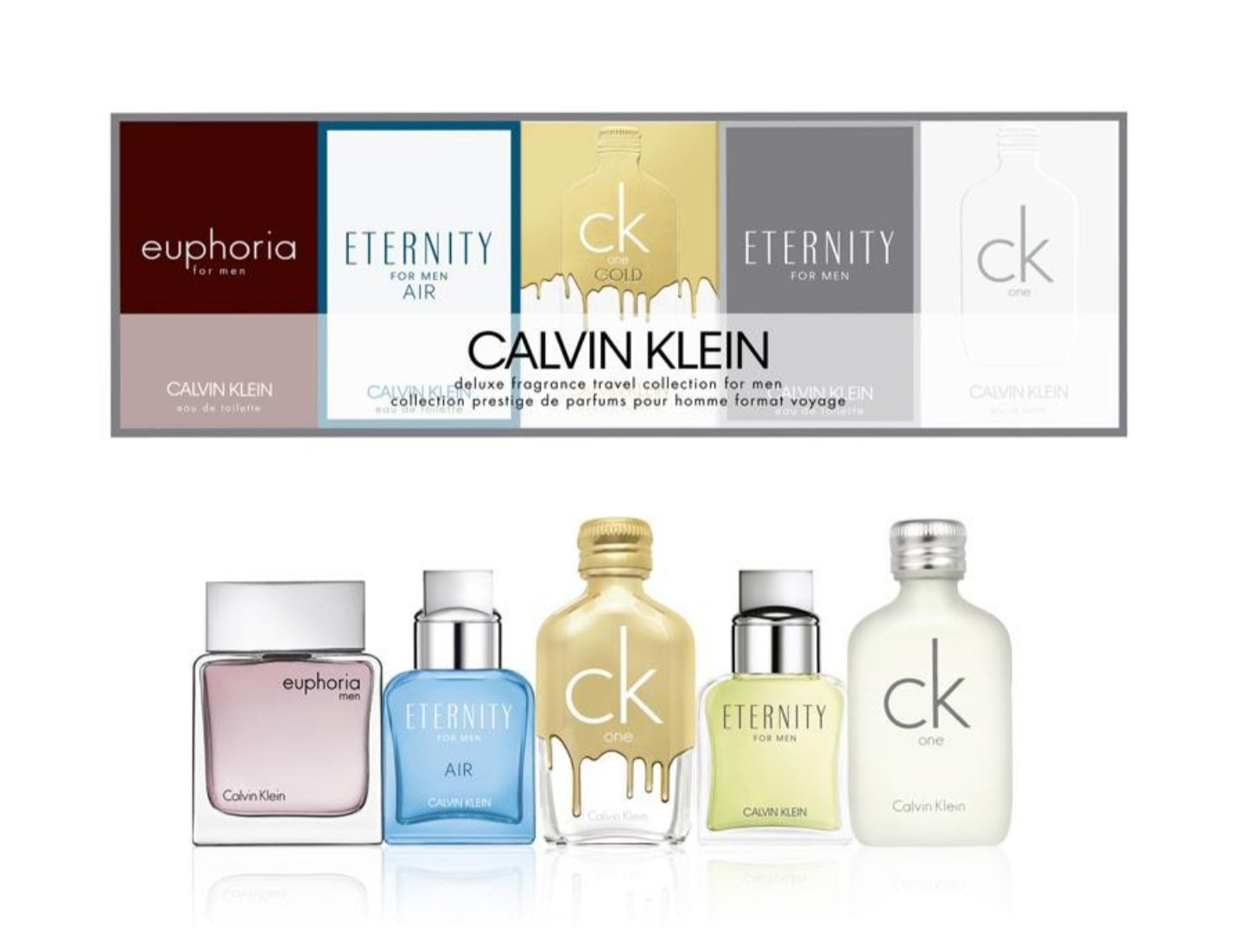 Set nước hoa Calvin Klein Deluxe Frangrance Travel Collection for Men ( 5 chai )