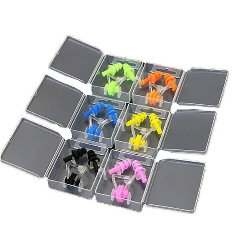 Bộ kit đi bơi bịt tai và bịt mũi  chất liệu Silicon cao cấp ( Giao màu ngẫu nhiên )