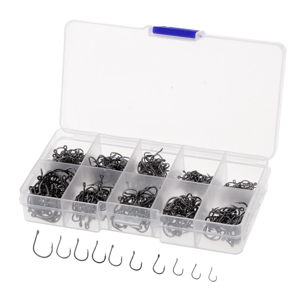 500pcs High Carbon Steel Octopus Circle Hooks Saltwater Sea Fishing Hook